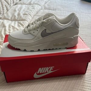 Nike Air Max White and Gray Sneakers